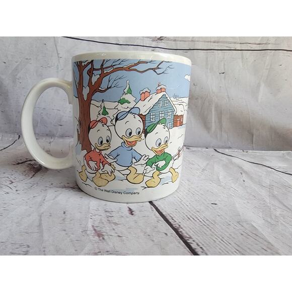 Donald Daisy Duck Holiday Applause Coffee Mug Walt Disney Christmas Vintage 1988 - Picture 1 of 8